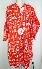 Vtg COKE IS IT 1980 NEW Nightshirt Multi-Language Unisex Oversized Sleepshirt