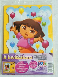Dora The Explorer 8 Invitations With Envelopes Party Supplies Ebay