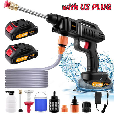 #ad Portable Cordless Electric High Pressure Water Spray Gun Car Washer Cleaner Tool $23.99