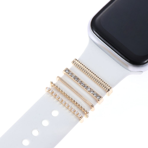 Metal Charms Decorative Ring For Apple Watch Band Diamond Ornament Smart Watch - Picture 4 of 8