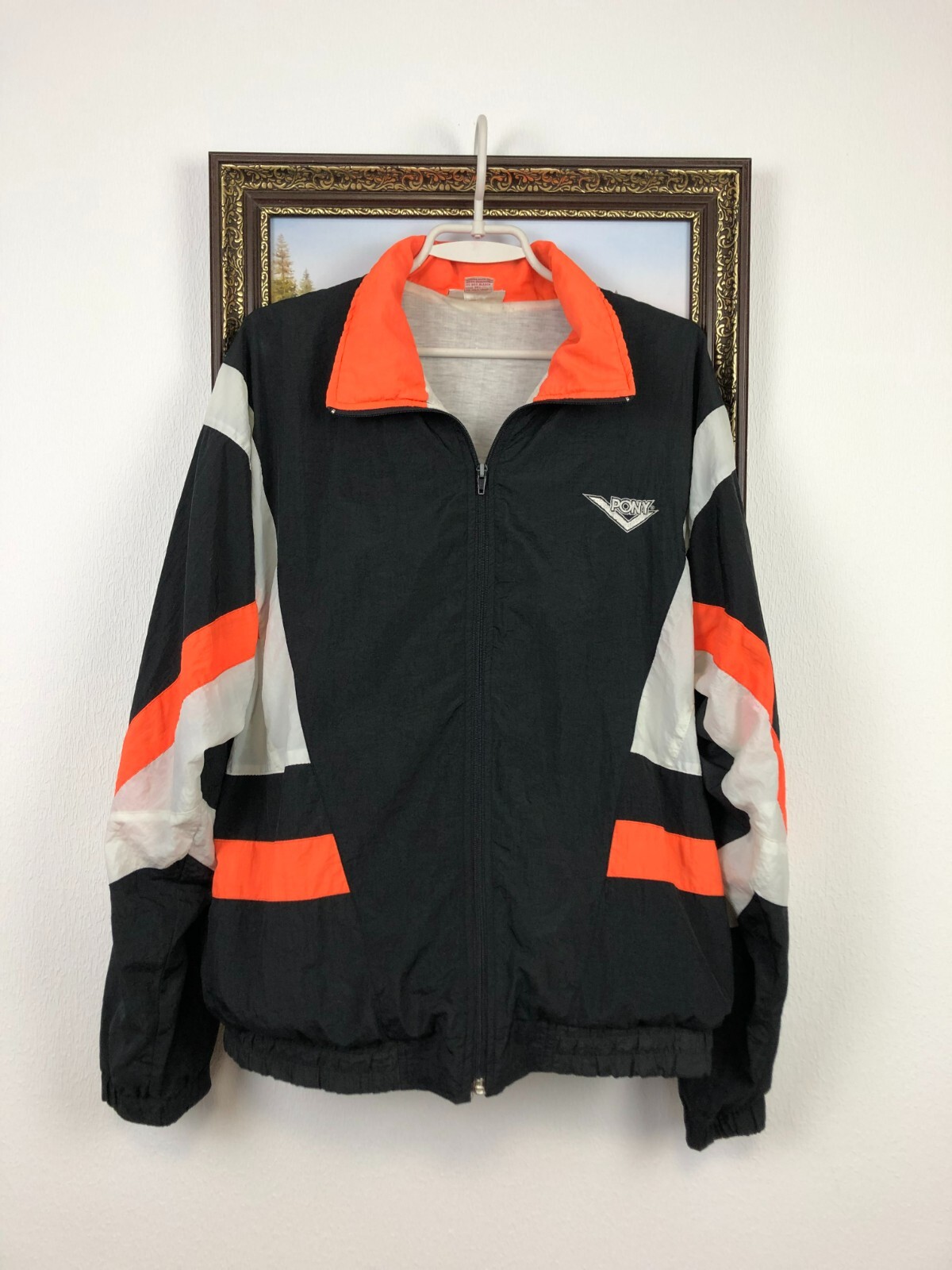 Giacca a vento vintage anni 90 Pony Dundee United calcio pista taglia L