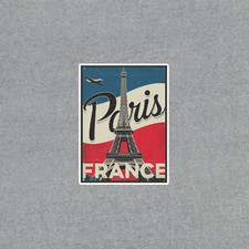 Vintage Paris France Eiffel Tower Travel sticker Art Print Decor #3503