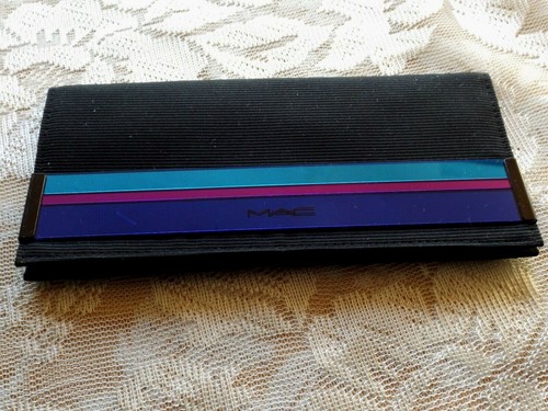 MAC MAKEUP BLACK MAGNETIC HAND CLUTCH * REFLECTIVE FRONT * 8 INCH BY 3 1/2 INCH