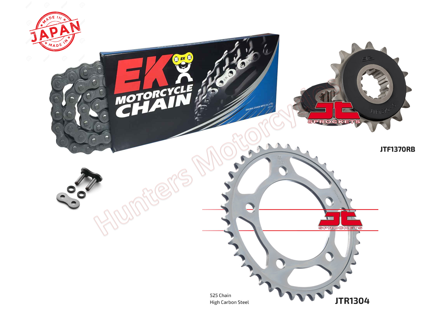 Honda CBR650 F FA EK Japanese XRing Chain and JT Quiet Sprocket Kit