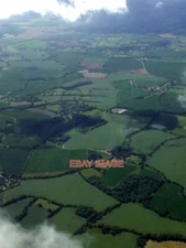 PHOTO  SHAW GREEN FARM FROM THE AIR COLES WOOD IS IN THE FOREGROUND.
