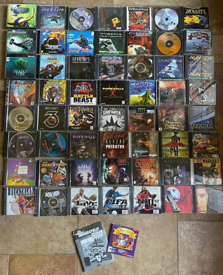 Vtg Computer PC CD-ROM Video Game Lot of 58!  Many multi-Disc GOOD NAMES in here