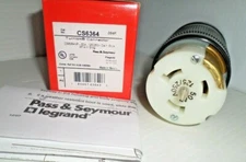 NEW PASS&SEYMOUR CS6364C 50-Amp TWIST LOCK RECEPTACLE 50A 3P 4W 125/250Vac P&S
