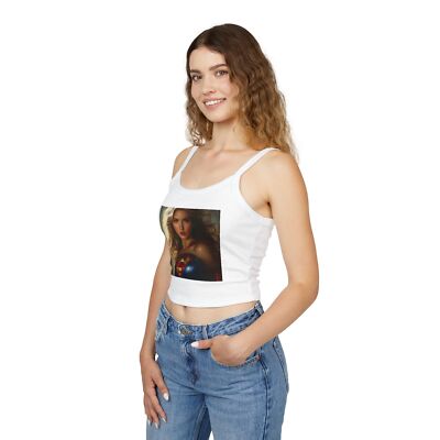 Female Superhero Tank Top, Super Girl Spaghetti Strap Shirt, Women's Muscle Tee