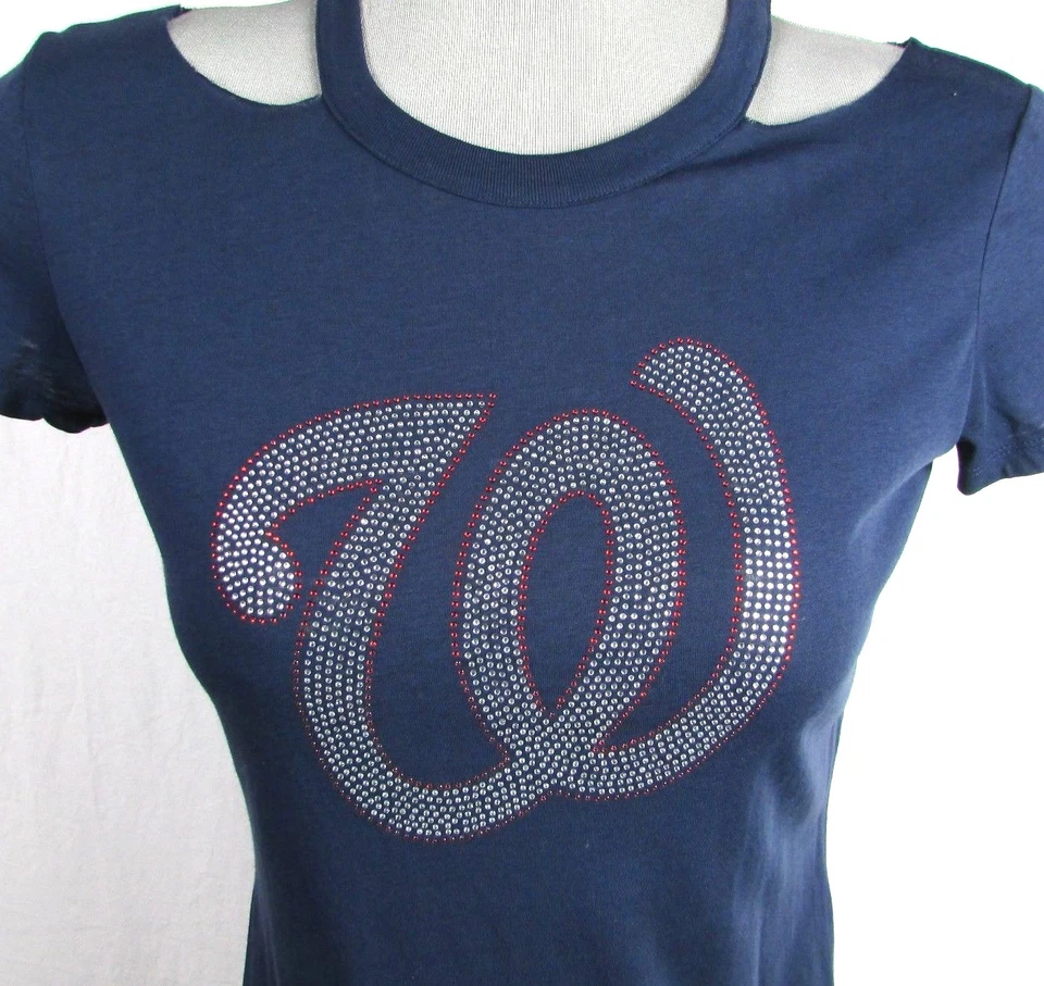 Washington Nationals Rhinestone MLB Women's Touch by Alyssa Milano T-Shirt  - Image 2 of 4