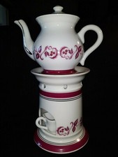 N°30) Ancienne Grande  tisanière en porcelaine  Décor  végétal stylisé  25 cm