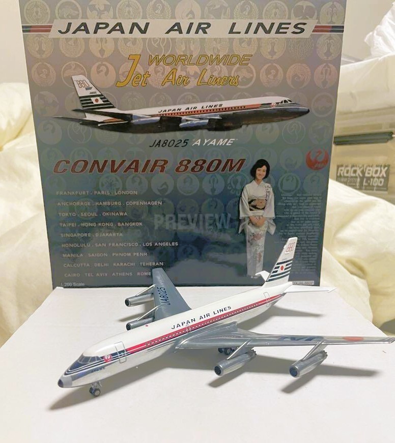 Inflight BBOXJAL880P Japan Airlines Convair CV-880M JA8025