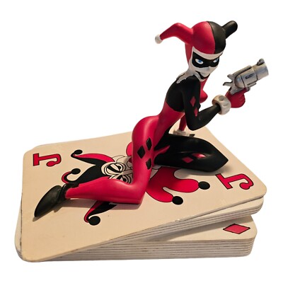 DC Batman Animated Series Harley Quinn Joker Card Statue 2000 1140/6000 READ