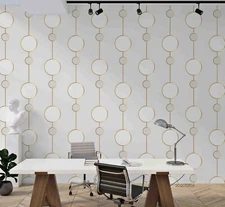 3D Linear Geometric Wallpaper Wall Mural Removable Self-adhesive Sticker3836