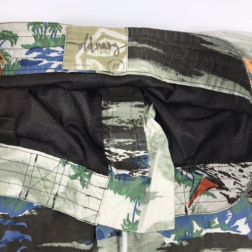 Old Navy Medium Herren Badeanzug gefüttert 2 Taschen gelb Cargo Boardshorts - Bild 4 von 7