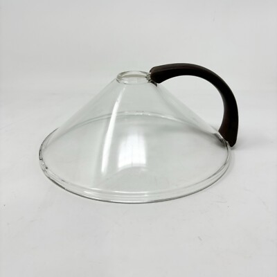 BORNER KITCHEN JOY Volcano Glass Dome Lid Cover Black Handle 9.5   ****READ****