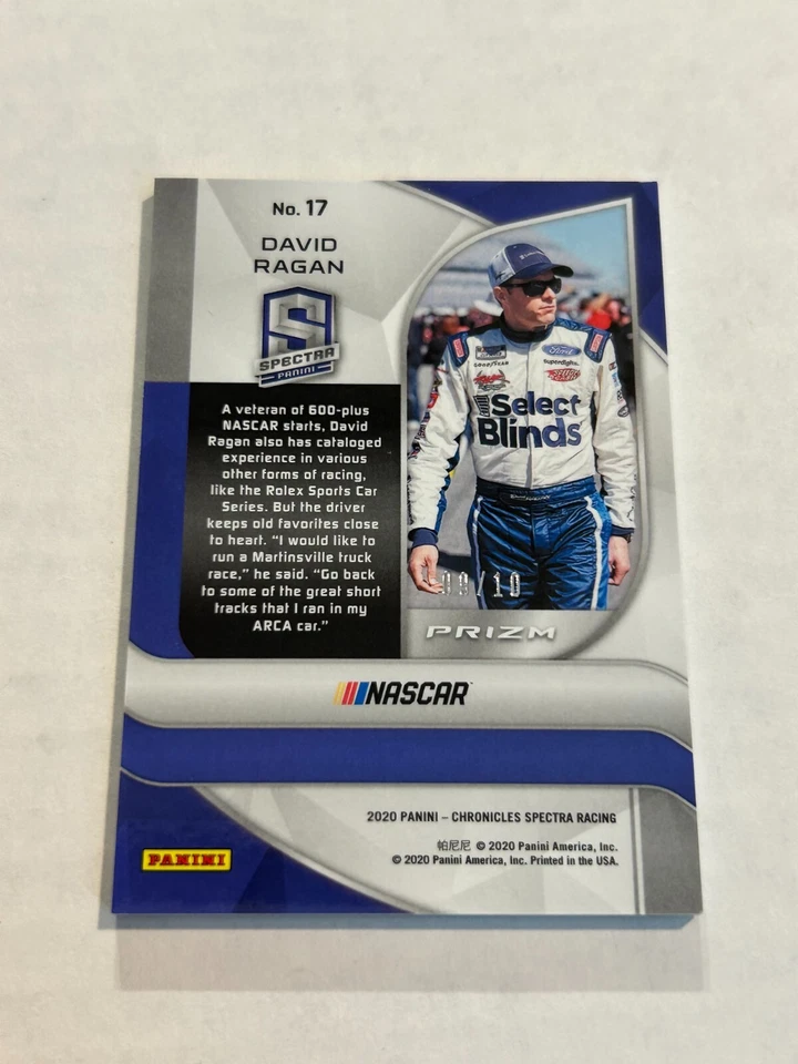 2020 CHRONICLES SPECTRA NASCAR DAVID RAGAN 9/10 GOLD PRIZM SSP (EC) - Image 2 of 2