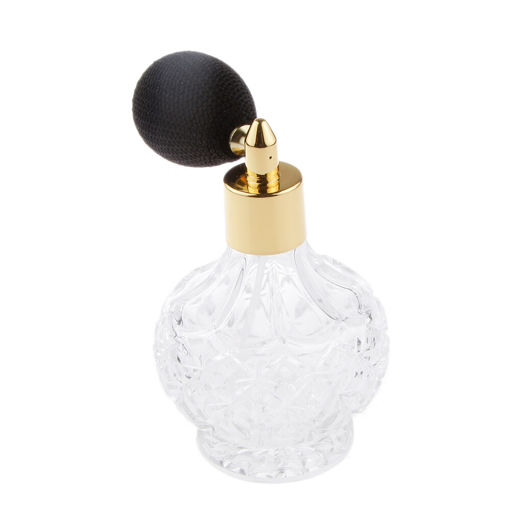 Vintage Style Glass Perfume Spray Bottle Travel Scent for Women