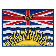 BRITISH COLUMBIA FLAG PATCH CANADA Canadian Province embroidered iron-on BANNER