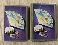 Vintage CONGRESS 606 pack of Cel-u-tone finish playing Cards - Japanese Fan etc