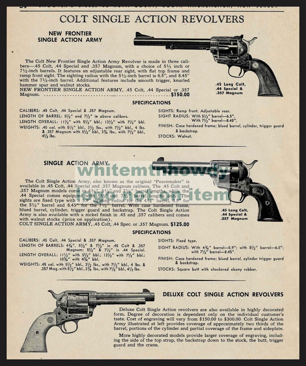 1966 COLT New Frontier SAA, Single Actio Armyn, Deluxe SAA 1966 COLT New Frontier SAA, Single Actio Armyn, Deluxe SAA
