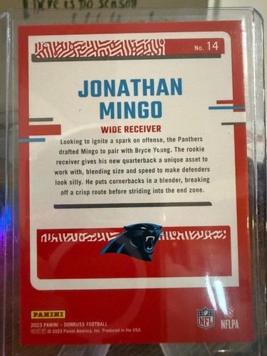 2023 Panini Donruss The Rookies Jonathan Mingo - Picture 2 of 2
