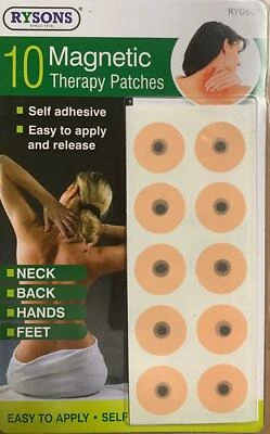 Natural Healing Magnetic Therapy 10 Magnetic Patches Neck/Body/Back pain Relief