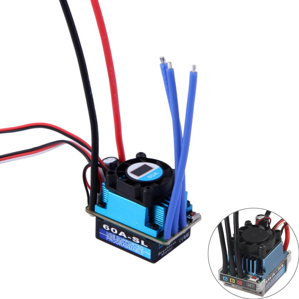 RC Racing 35A 60A SL Brushless Speed Controller ESC for RC 1/10 1:12 Car Truck