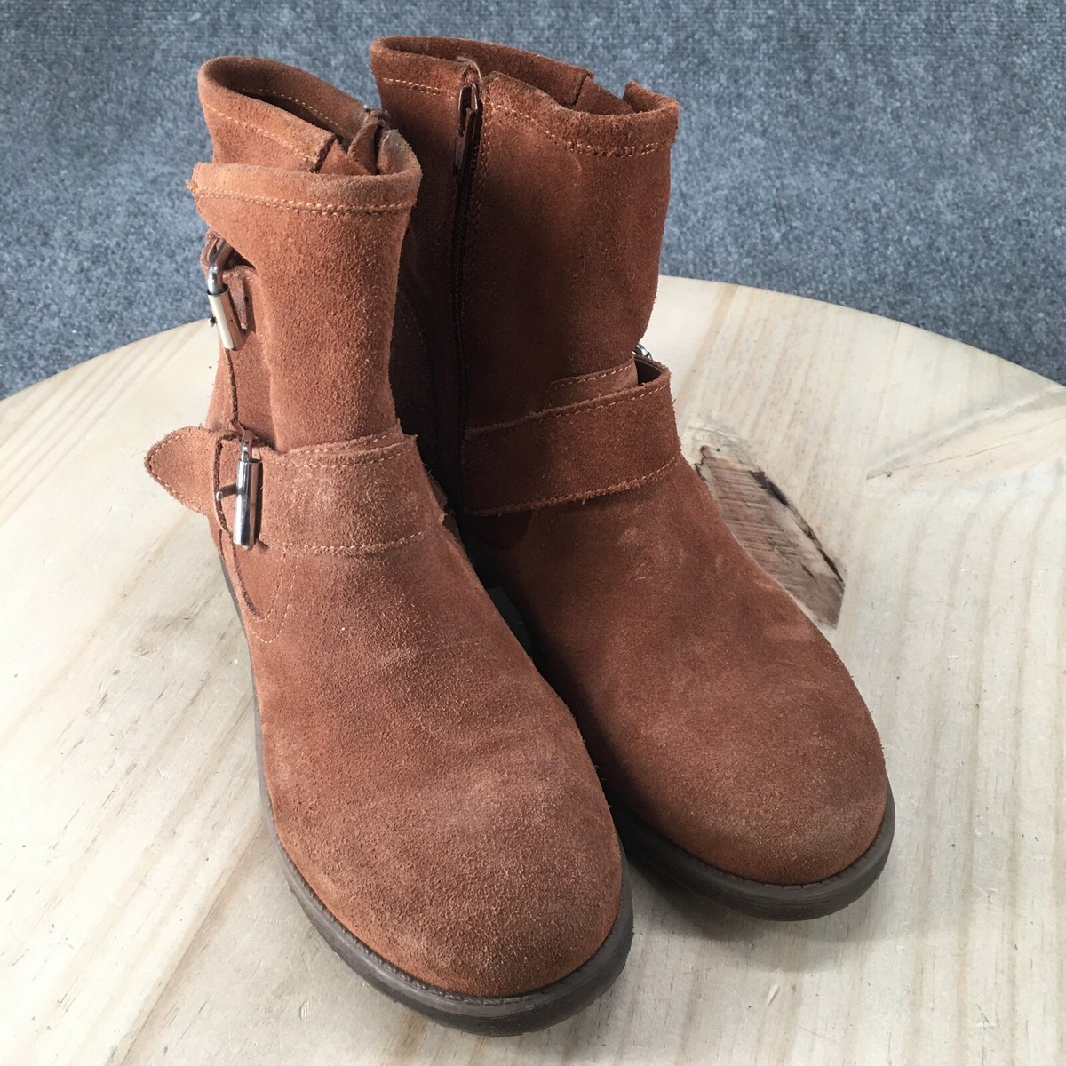 Steve Madden Boots Womens 7 Alick Side Zip Moto Ankle Boot