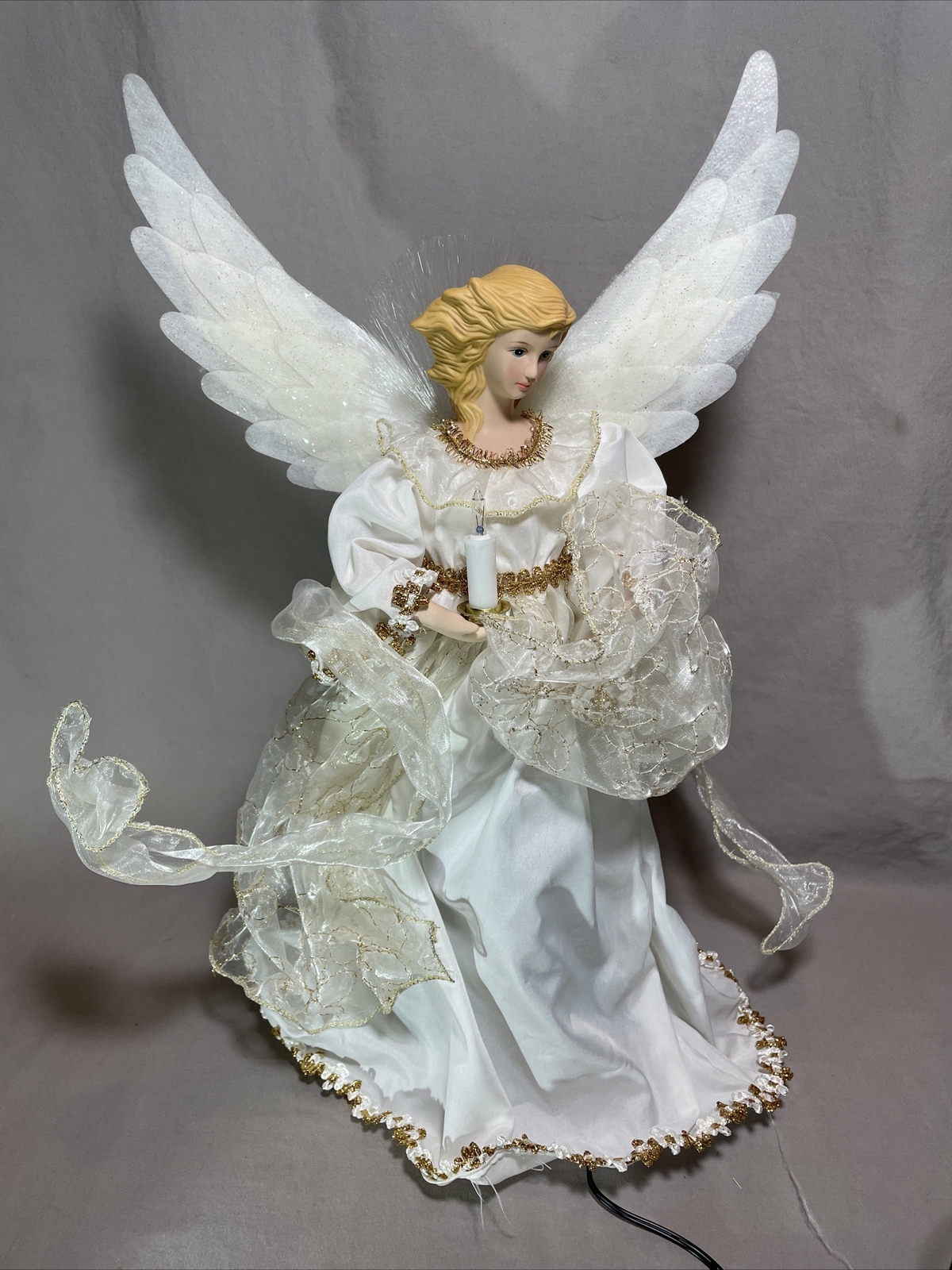 14" FIBER OPTIC Angel Tree Topper Table SIGHTSATIONAL Christmas eBay