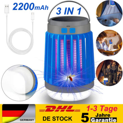 Solar LED Moskito-Killer Insektenvernichter Elektrisch USB Lampe Mückenfalle Neu