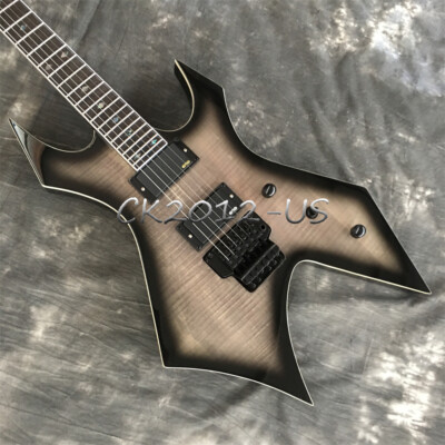 RICH Warlock Extreme Electric Guitar Translucent Black BC Active Flamed Top