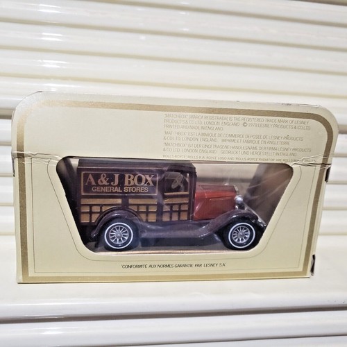 LESNEY Matchbox 1983 Yesteryear Y21 A&J BOX 1930 Ford Model A WOODY COPPER Hood - Picture 3 of 5