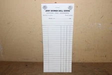 Vintage 1950's Shell Gas Station Jerry Brennan Peoria ILL Receipt Book Sign #1