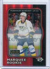 2017-18 O-Pee-Chee Platinum Red Rainbow Autographs Vladislav Kamenev Rookie Auto