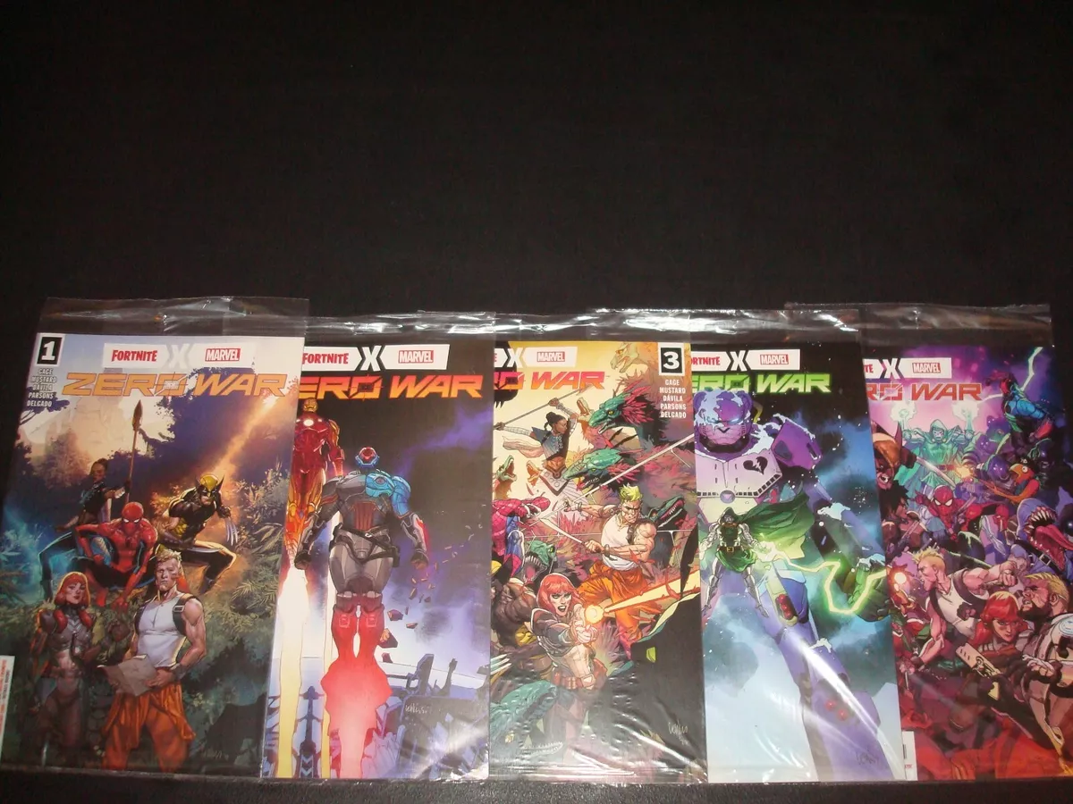 Fortnite X Marvel Zero War 1-5 Complete Set Sealed W Codes Comic Lot  Collection