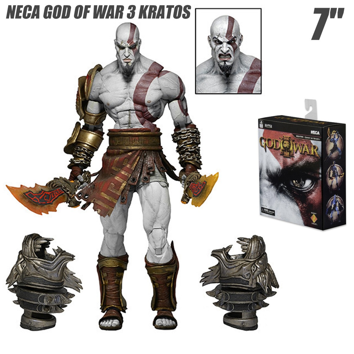 New Authentic God of War 3 Kratos 1/10 Action Figure 7