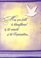 Faith Be Strengthened Religious Easter Card Greeting Card by Designer Greetings