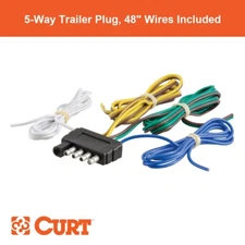 5-Way Flat Connector Plug with 48" Wires (Trailer Side)