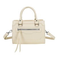 Gallantry, Handtasche Damen Mit Zipper, Festen Henkeln Und Gurt, Beige