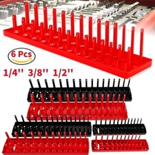 6pcs Socket Organizer Tray Set Hold 90 Metric76 Sae Socket 14 38 12 Dr