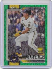 2026 Topps Series 1 Green Sandglitter Isaac Collins Brewers/Royals OF #23/99