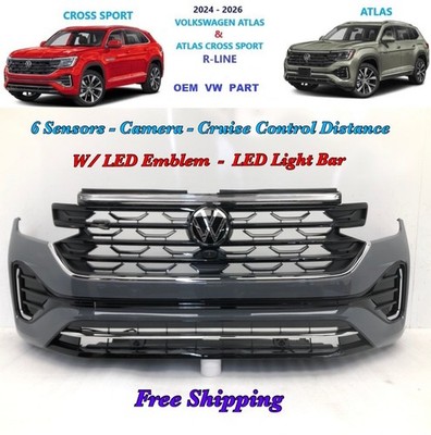 2024-2026 VW Volkswagen Atlas & cross Sport R-Line front Bumper Pure Gray #22
