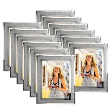 Calenzana 12-Pack 5x7 Sparkle Glass Picture Frame, Glitter Edge Photo Frames