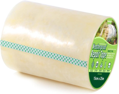 15 cm x 25 m Gewächshaus Reparaturband, 6 Mil Klar Polyethylen UV-beständig Kunststoff Sh
