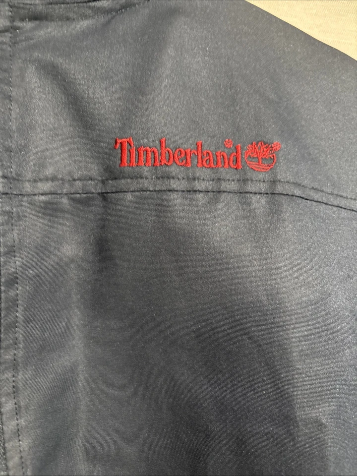 Chaqueta polar vintage Timberland juvenil roja/azul talla mediana Foto 3 de 4