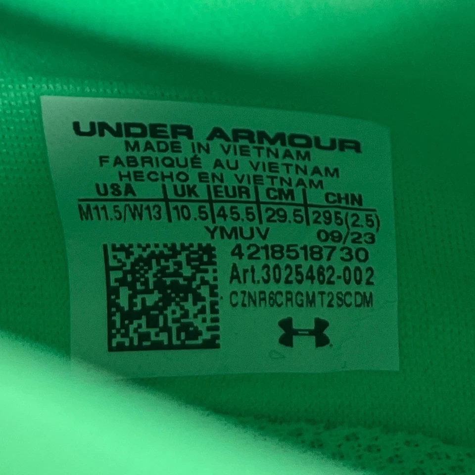 Nuevo Under Armour Para Hombres XC Racing Spike Zapatos para Correr Negro Naranja Verde Talla 11.5 Foto 3 de 4