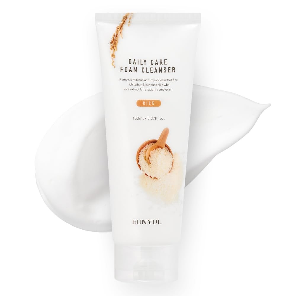 Daily Care Rice Foam Cleanser 5.07oz - Gentle Korean Skincare for All Skin Types