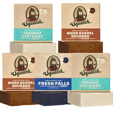Dr Squatch Men  s Natural Bar Soap, 5 Oz Bars, 5-Pack, Men  s Body Soap