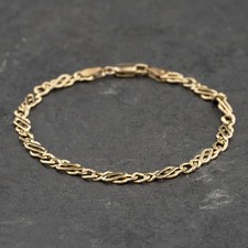 Second Hand 9ct أصفر ذهبي 7.5 بوصة Celtic Chain سوار 41281920