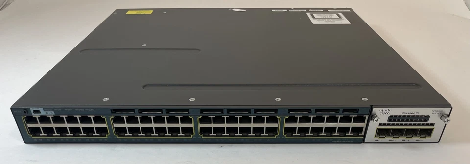 CISCO Catalyst 3560-X 48-Port Ethernet Switch WS-C3560X-48T-L V02 -Very Good - Image 2 of 4